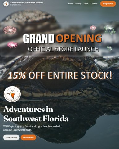 The Adventures in Southwest Florida online store is officially OPEN!